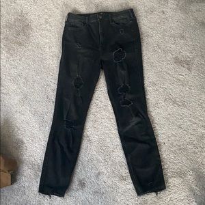 Hollister ripped jeans black